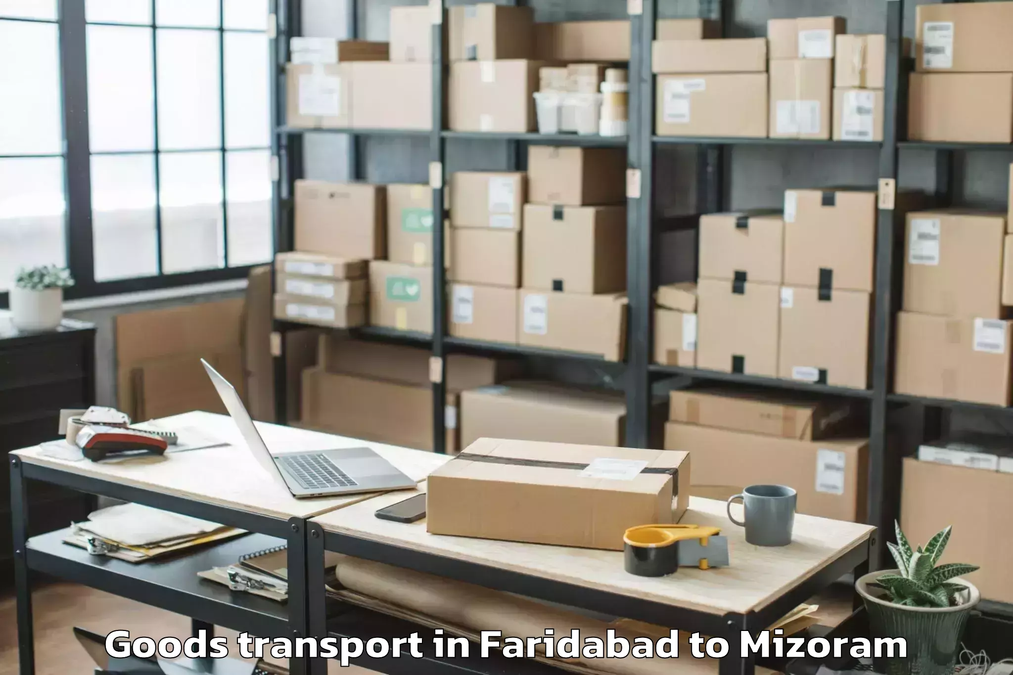 Discover Faridabad to Aibawk Goods Transport